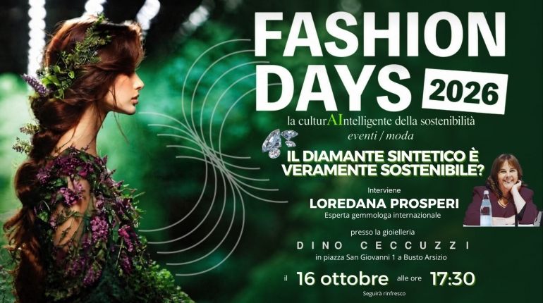 Il diamante sintetico &egrave; veramente sostenibile? | con Loredana Prosperi per i Fashion Days 2026