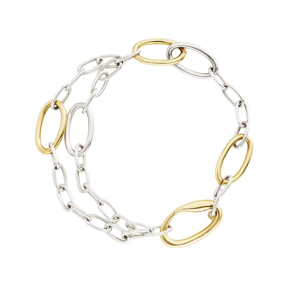 Bracciale Argento E Argento Dorato