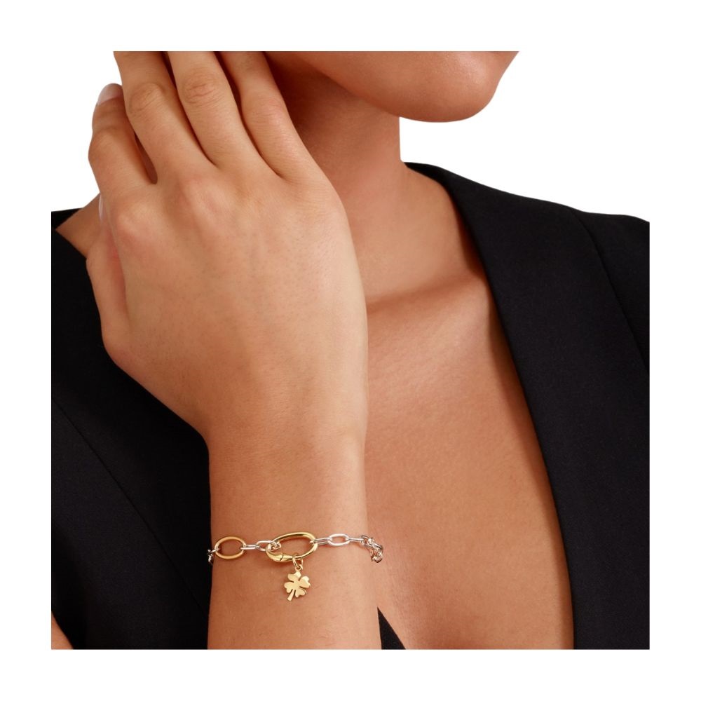 Bracciale Argento E Argento Dorato
