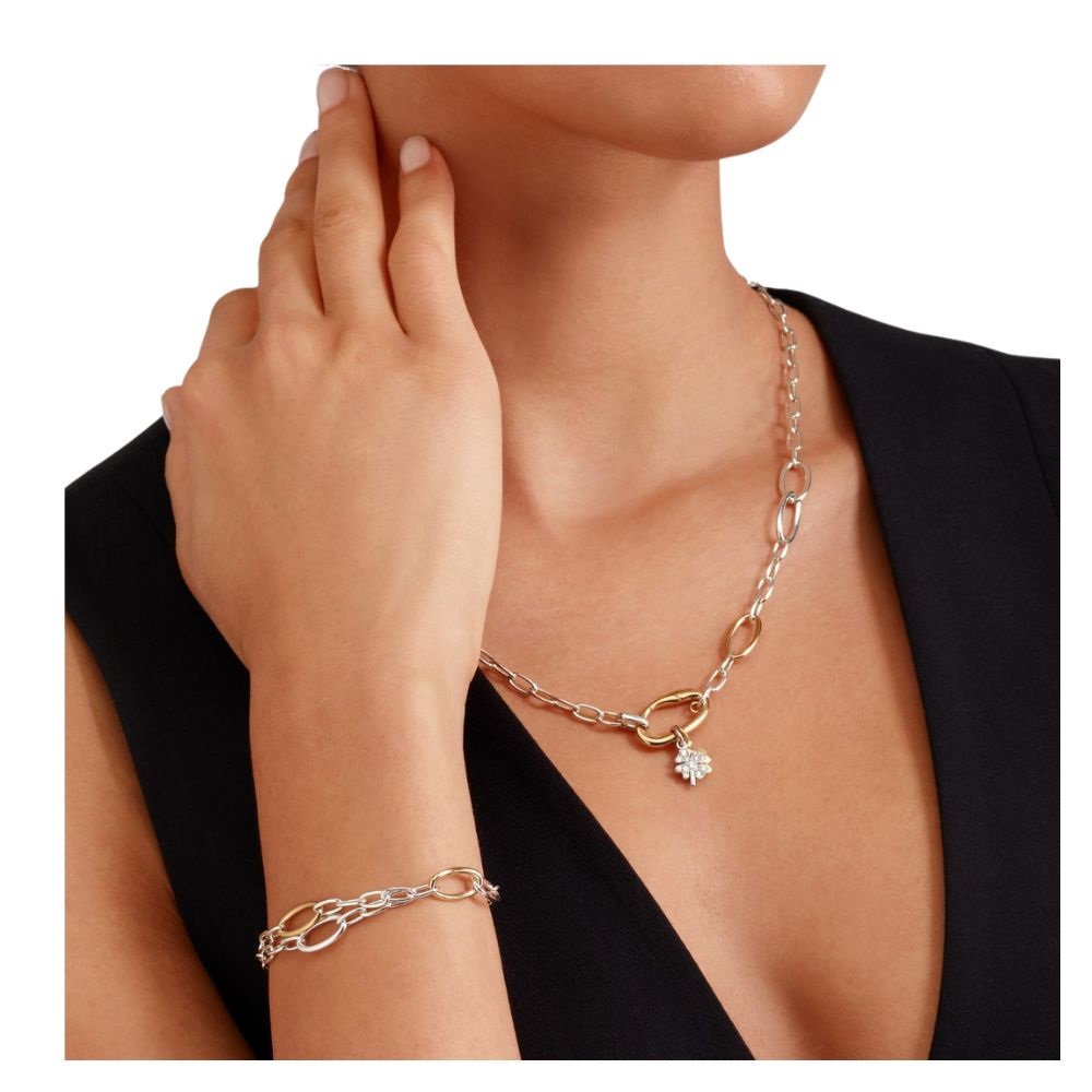 Bracciale Argento E Argento Dorato