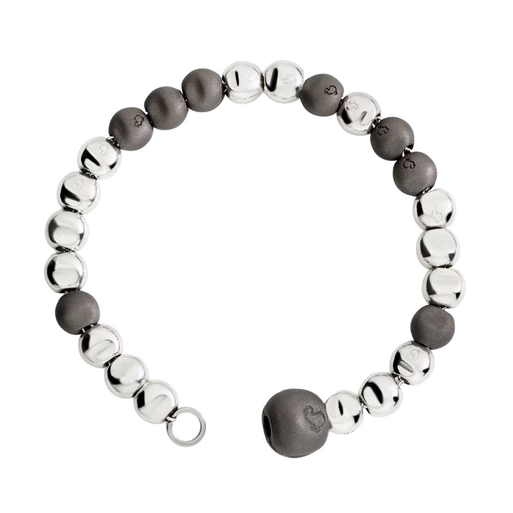 Bracciale Pepita Argento E Titanio