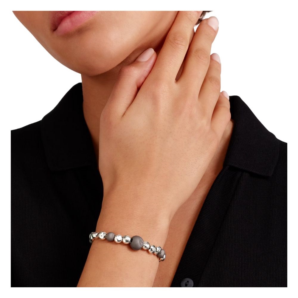 Bracciale Pepita Argento E Titanio