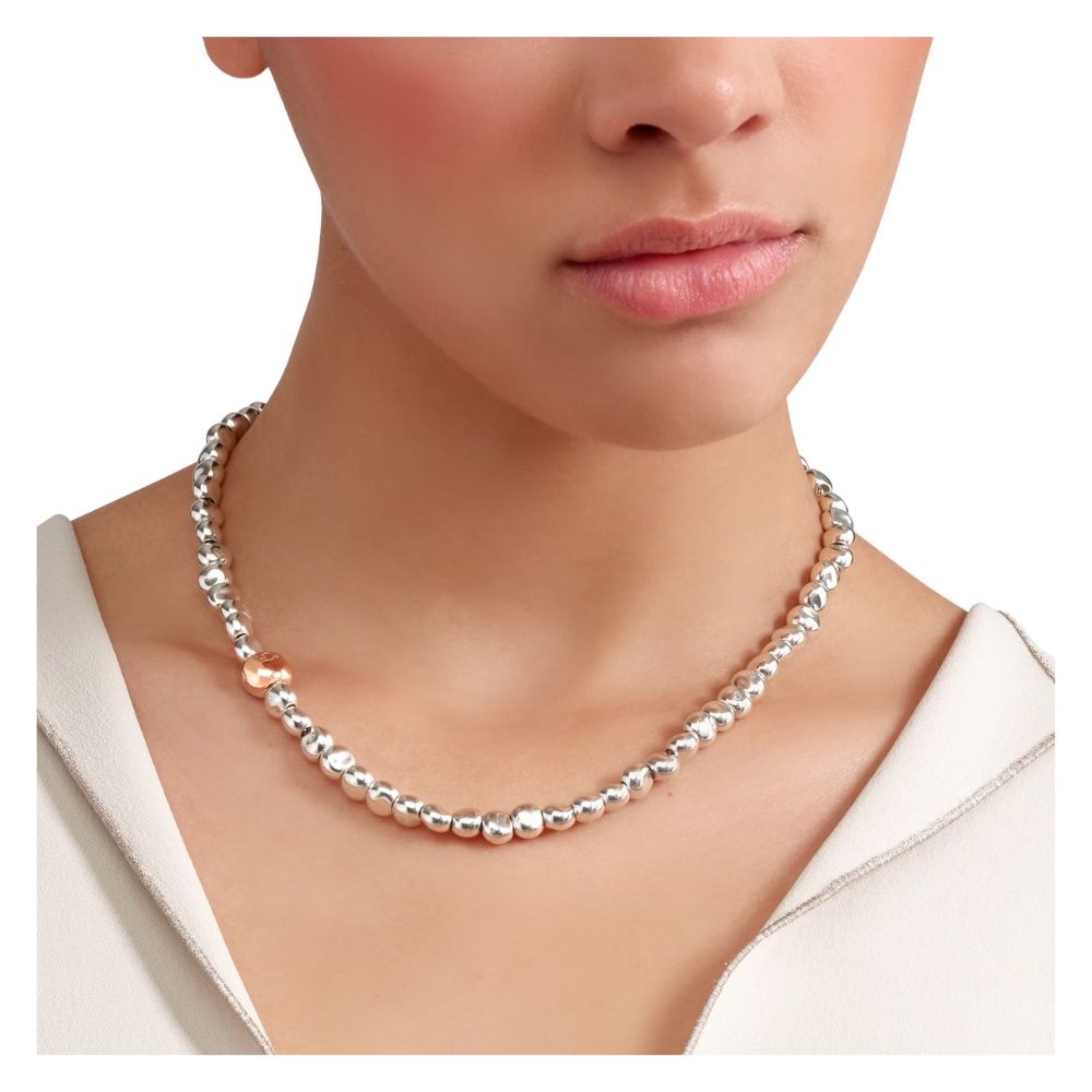 Collana Pepita Argento E Oro Rosa