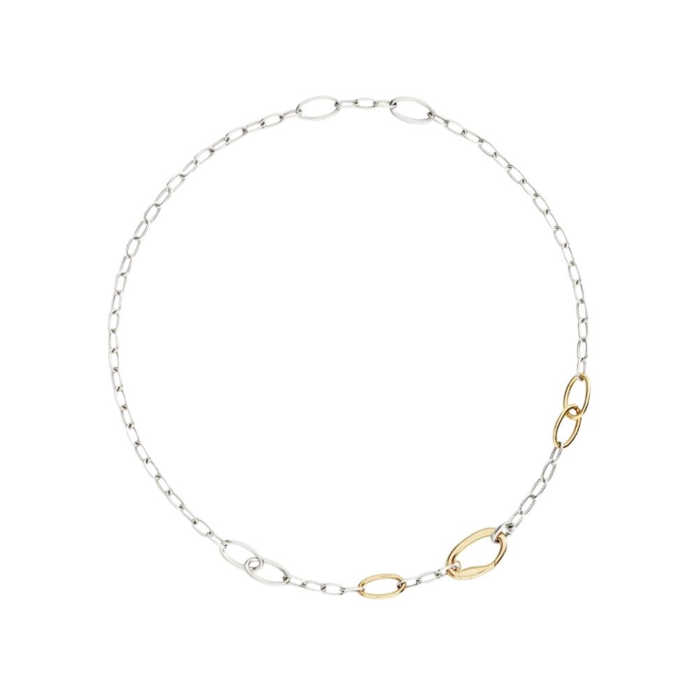 Collana Argento E Argento Dorato
