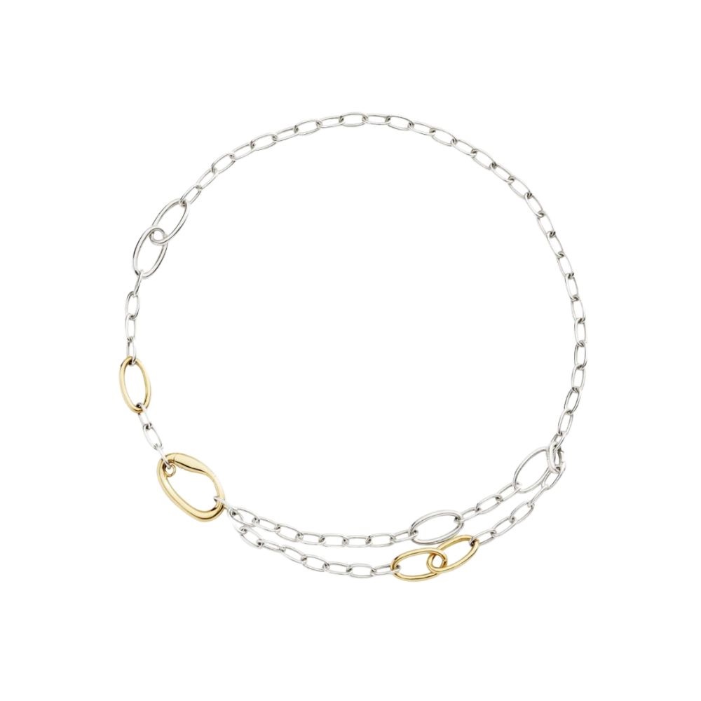 Collana Argento E Argento Dorato