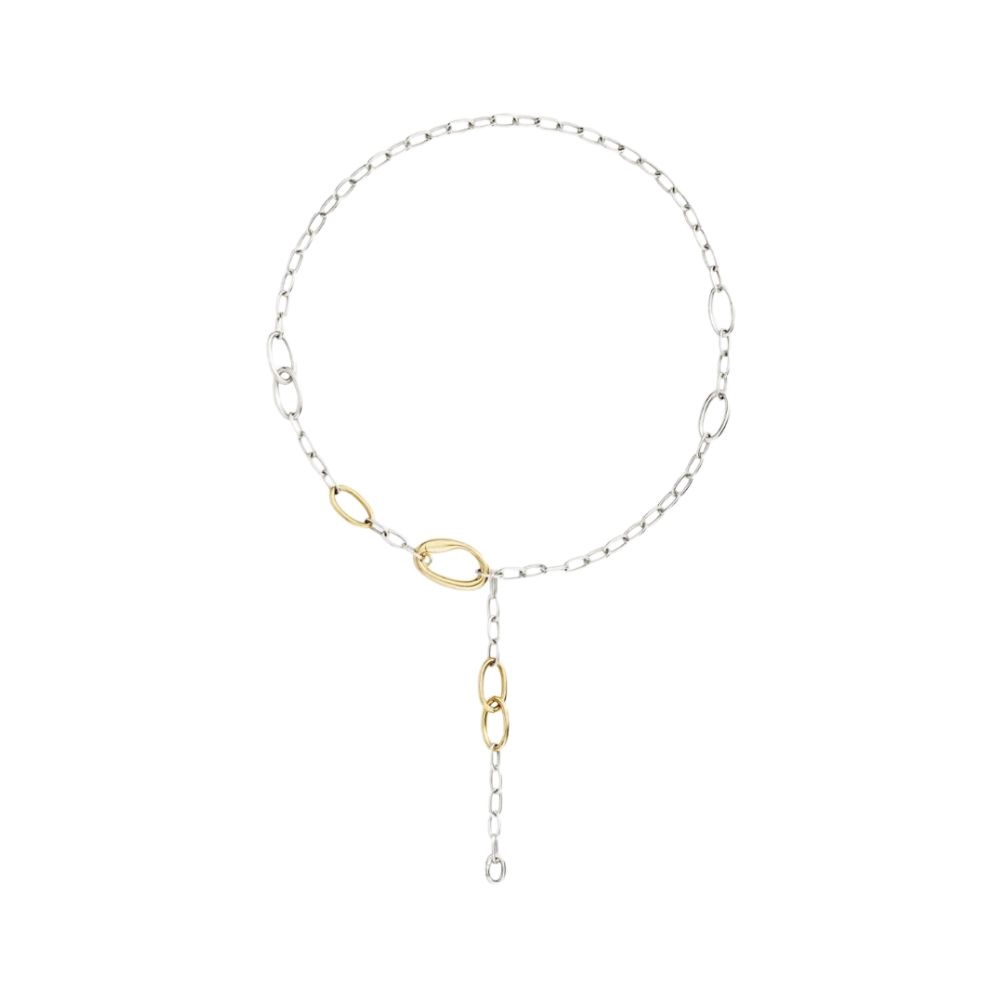 Collana Argento E Argento Dorato