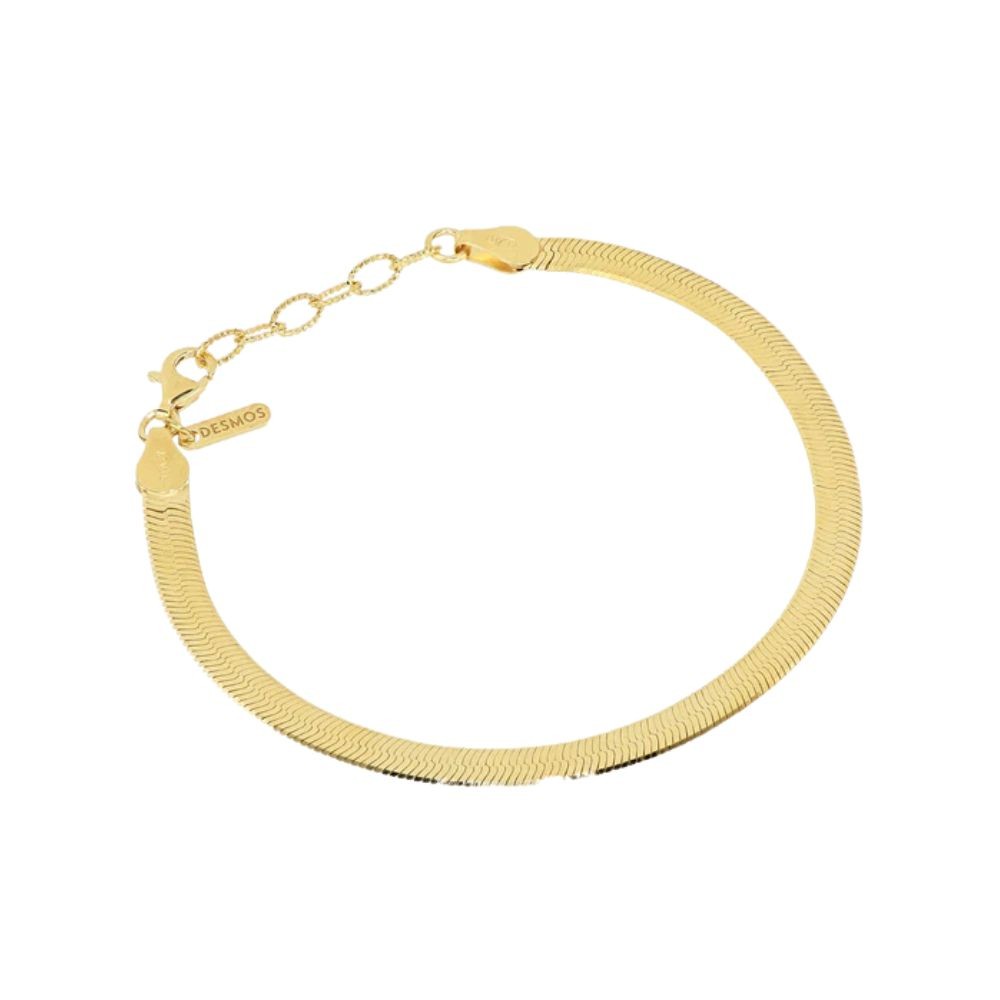 Bracciale Argento Dorato Herringbone