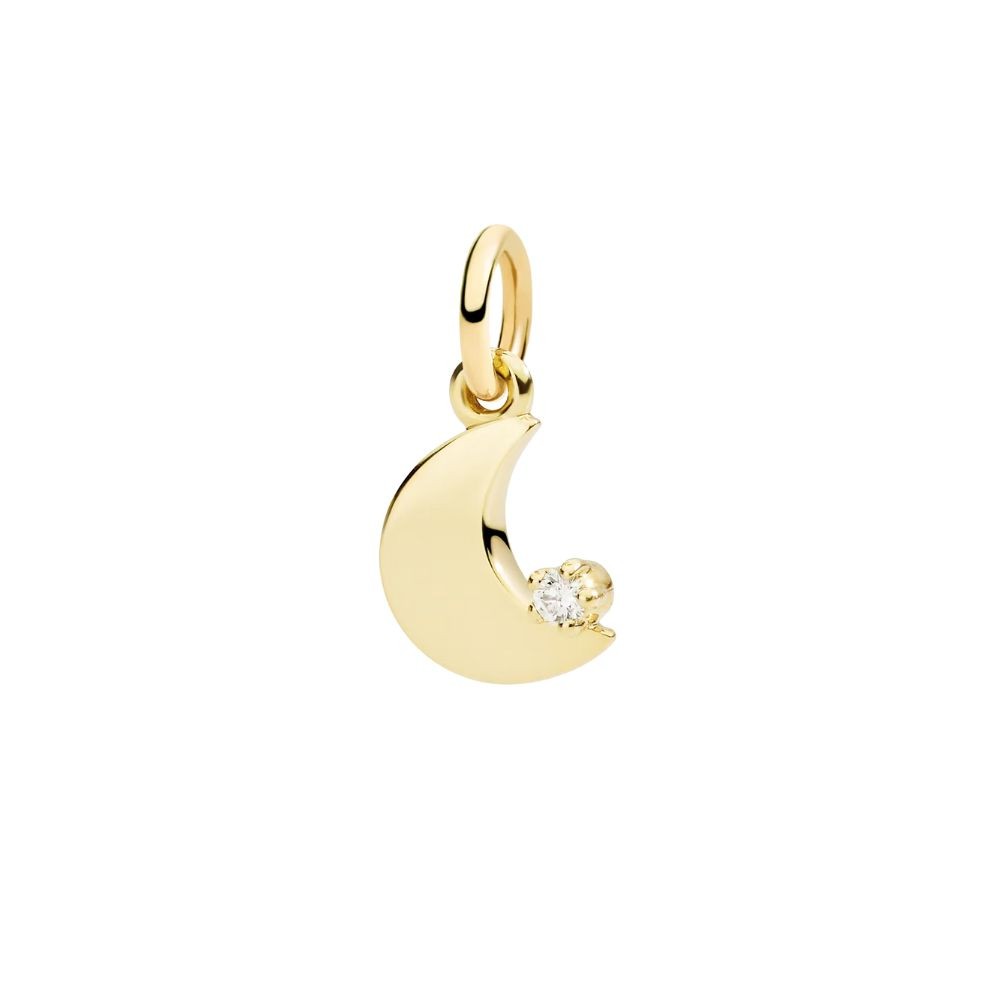 Ciondolo Luna Diamante Bianco
