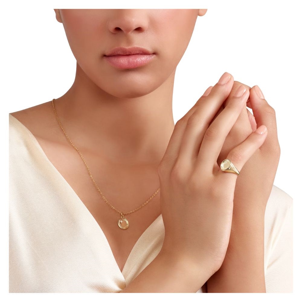 Ciondolo Sigillo Oro Giallo E Diamante