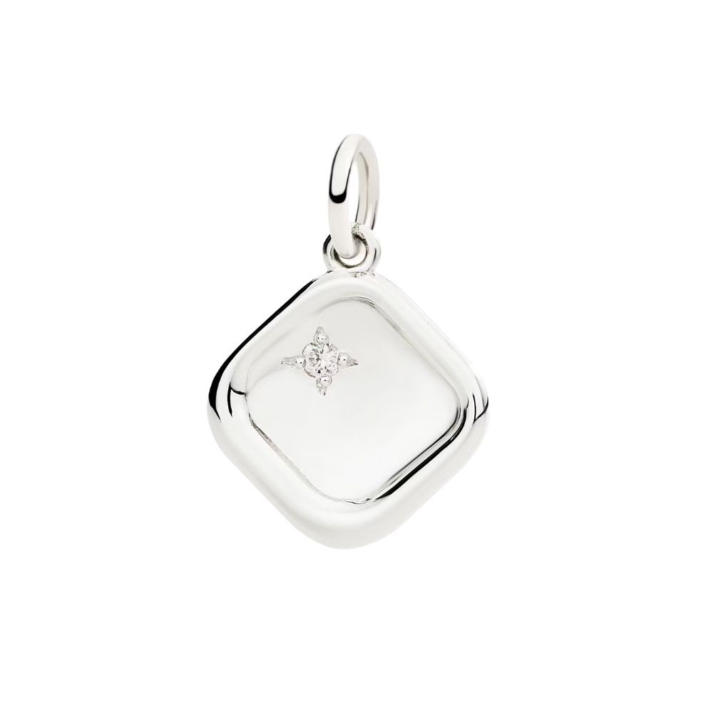 Ciondolo Sigillo Argento E Diamante
